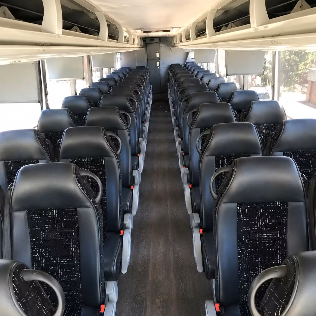 56 passenger charter bus inside