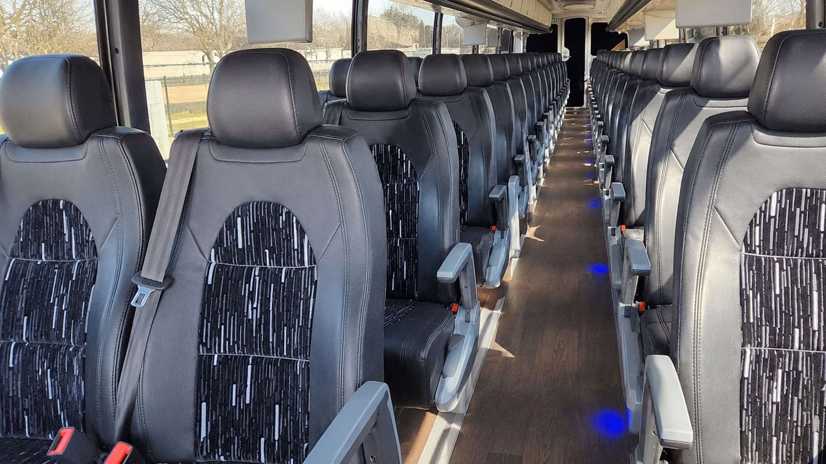 fayetteville charter bus inside